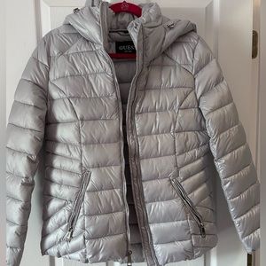 Silver Guess Puffer Jacket (like new)